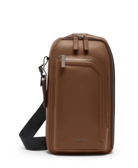 Bolsa de Peito Sling Gregory em Pele Bomba de Conhaque | Harrison | Tumi Slings