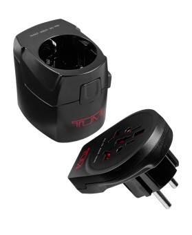 Adaptador Elétrico c/ Proteção Terra Preto - Tumi Electronics - Tumi