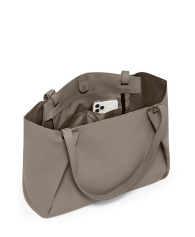 Bolsa de Ombro de Senhora Valorie em Pele Taupe | Georgica | Tumi Bolsas de Senhora