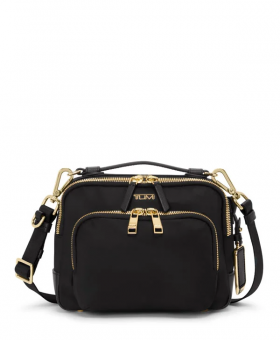 Bolsa Tiracolo de Senhora Teghan Preto/Dourado | Voyageur | Tumi