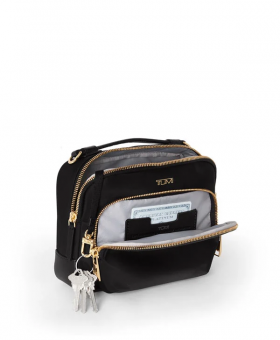 Bolsa Tiracolo de Senhora Teghan Preto/Dourado | Voyageur | Tumi