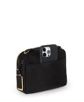 Bolsa Tiracolo de Senhora Teghan Preto/Dourado | Voyageur | Tumi