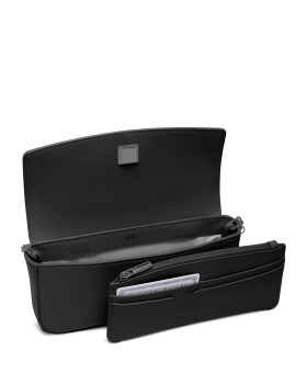Bolsa tiracolo em pele Preta/Cinza | Belden | Tumi