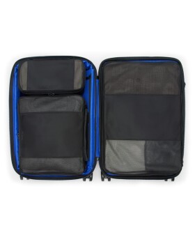 Mala de Cabine 56cm Continental Expansível Preta/Azul | Alpha 4 | TUMI