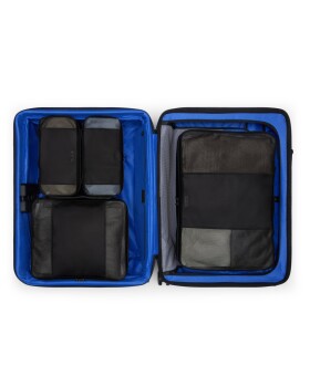 Mala para Viagens Curtas 66cm Expansível com Duplo Acesso Preta/Azul - Alpha 4 - Tumi