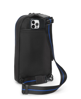 Bolsa de Peito Sling Preta/Azul | Alpha Malas de Viagens e Mochilas | Tumi 