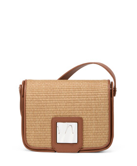 Bolsa de Ombro de Senhora Woven Pequena Natural | OLAS |Tumi