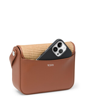 Bolsa de Ombro de Senhora Woven Pequena Natural | OLAS |Tumi
