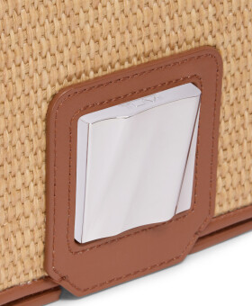 Bolsa de Ombro de Senhora Woven Pequena Natural | OLAS |Tumi